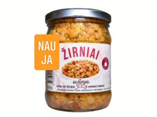 zirniai su kumpiu