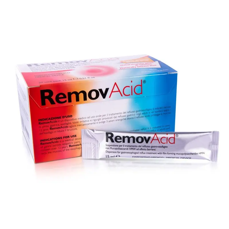 RemovAcid® – dispersiniai milteliai refliukso simptomams mažinti, 20 pakelių po 15 ml
