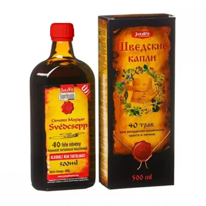 Švediški lašai su 40 žolelių ekstraktais, 500 ml